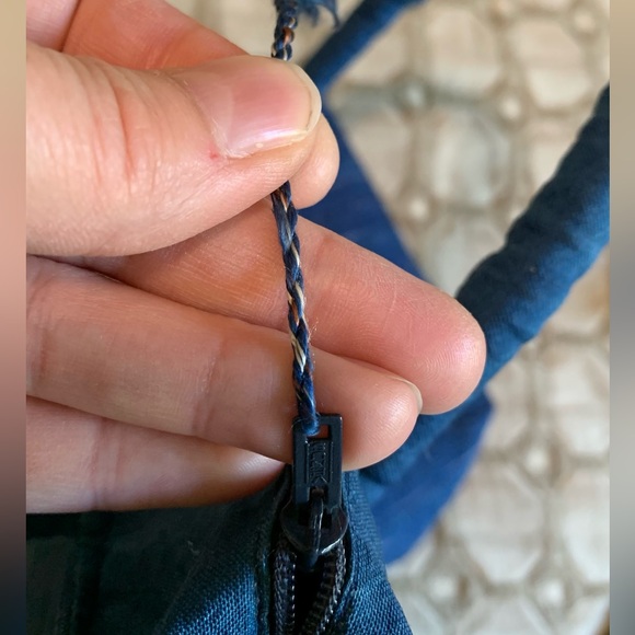 Blue Textured Tote Bag - Picture 7 of 7